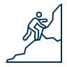 icon of human climbing moutain