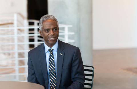 Daren Hubbard, seated in the Coda Building. 