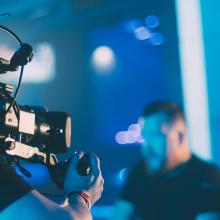 Filming crew at work